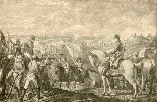 Фридрих II в сражение при Россбахе 1757 г.