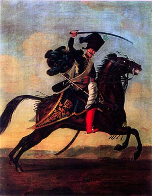 Австрийский гусар 1748 г.