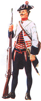 Мушкетер полка Графа Франца Гиулая, 1759 год. П.Каниг