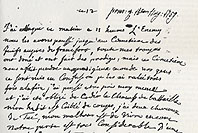 Подлинник знаменитого письма Фридриха кабинет-министру Финкельштейну от 12 августа 1759 г., где он, после битвы при Кунерсдорфе, сообщает, что у него осталось лишь 3000 солдат из 48000, что все потеряно и, что гибель своей страны он уже не переживет.
