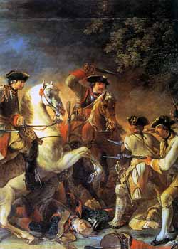 Прусская кавалерия атакует французскую пехоту