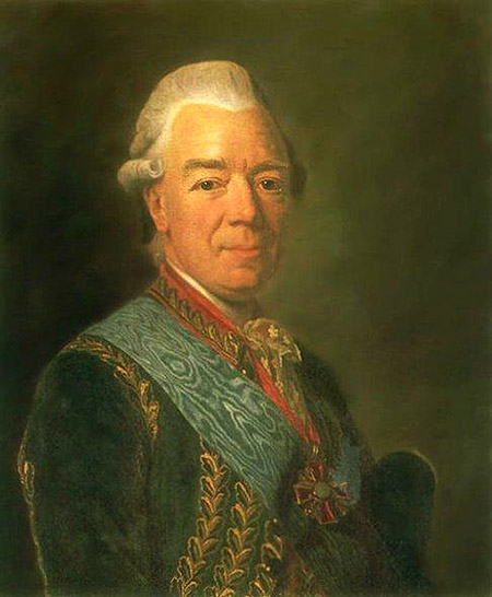 Граф Захарий Григорьевич Чернышёв (1722-1784) - неизв. худ по ориг. А. Рослина (собр. ГИМ) Count Zakhar Grigoryevich Chernyshov