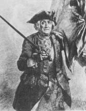 Курд Кристоф, граф фон ШВЕРИН во время атаки под Прагой 1757 г.