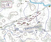 Карта сражения при Колине - 1757 - Map of the Battle of Kolin